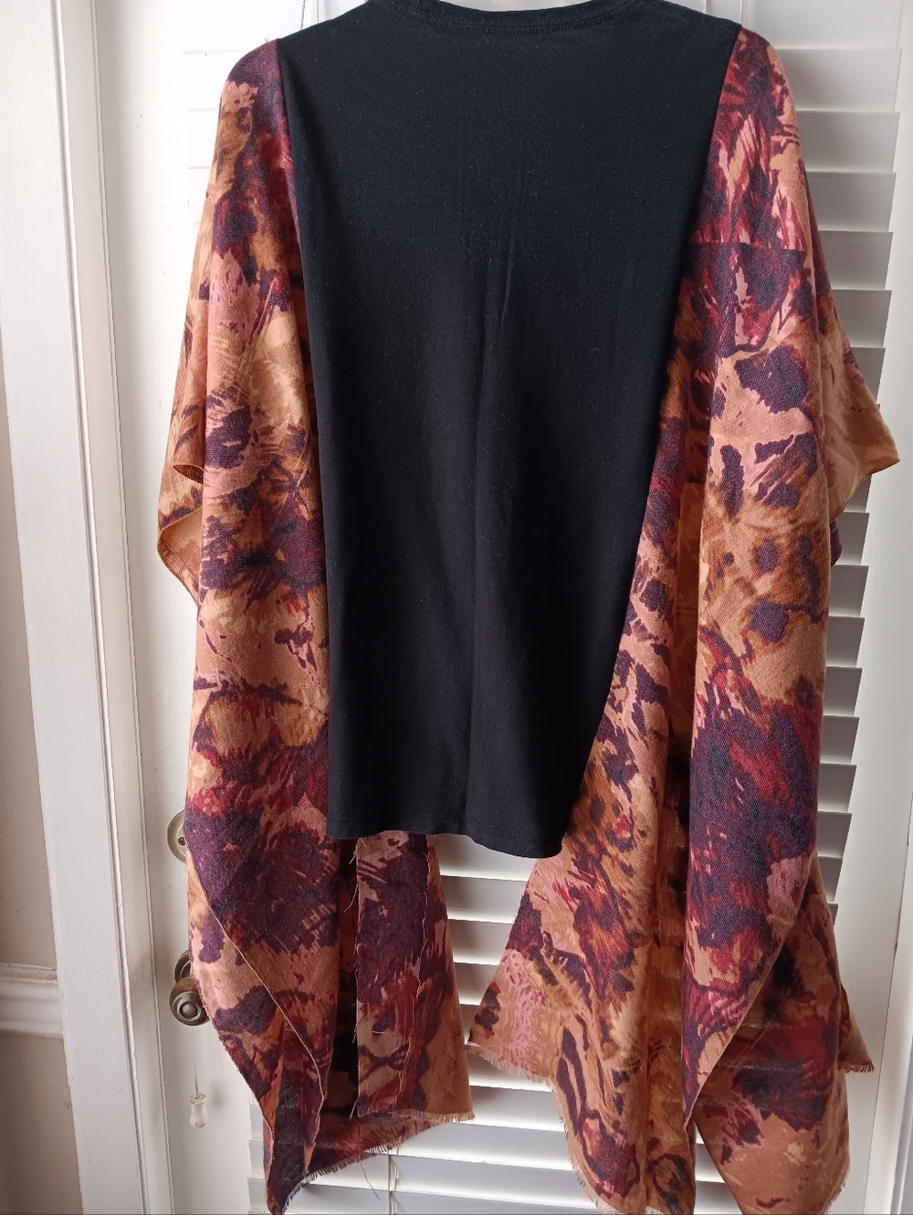 Upcycled Nirvana Graphic Tshirt Poncho - Picture 6 of 8